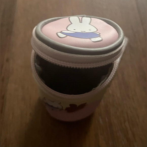 MIFFY-Imported (NWT) Mini Zipped Faux Leather Pouch - Picture 10 of 12